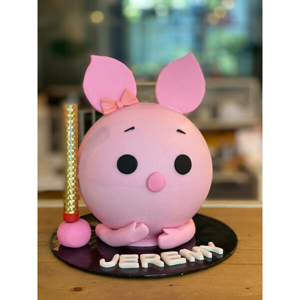 Pink Piggy Pinata Cake 